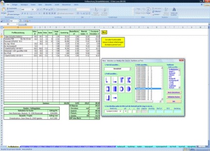 Profilberechnung Excel