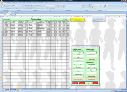 Wettkampfauswertung Excel